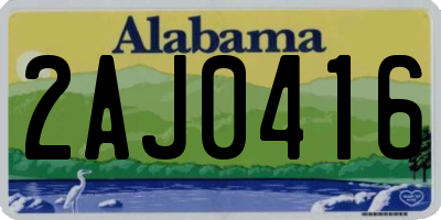 AL license plate 2AJ0416