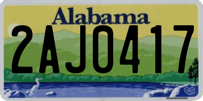 AL license plate 2AJ0417