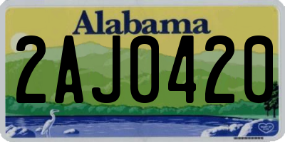 AL license plate 2AJ0420