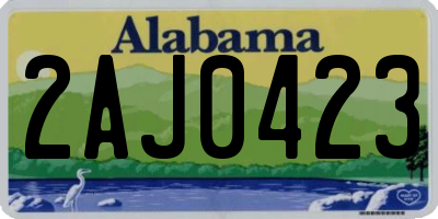 AL license plate 2AJ0423