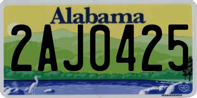 AL license plate 2AJ0425