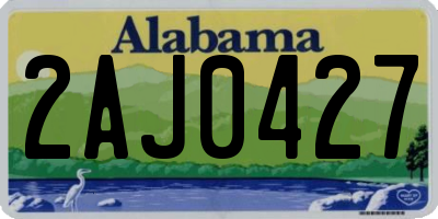 AL license plate 2AJ0427
