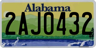 AL license plate 2AJ0432