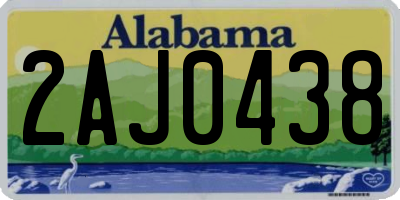 AL license plate 2AJ0438