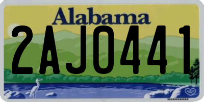 AL license plate 2AJ0441