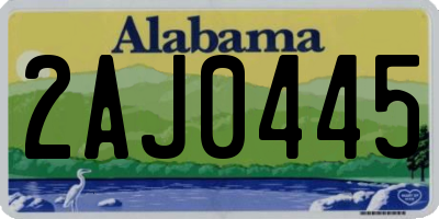 AL license plate 2AJ0445