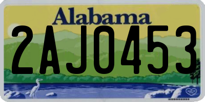 AL license plate 2AJ0453