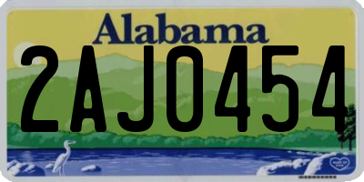 AL license plate 2AJ0454