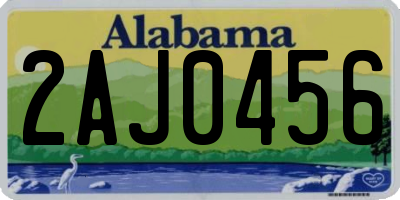 AL license plate 2AJ0456