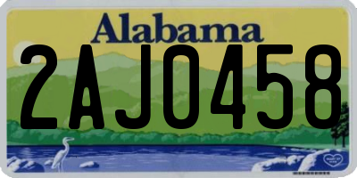 AL license plate 2AJ0458