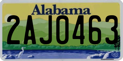AL license plate 2AJ0463
