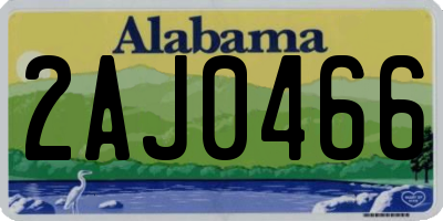 AL license plate 2AJ0466