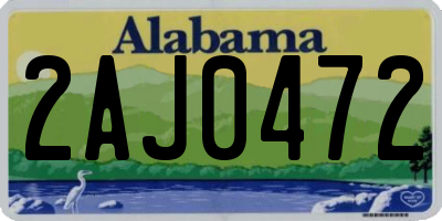 AL license plate 2AJ0472