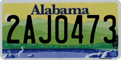 AL license plate 2AJ0473