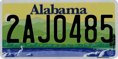 AL license plate 2AJ0485