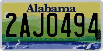 AL license plate 2AJ0494