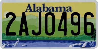 AL license plate 2AJ0496