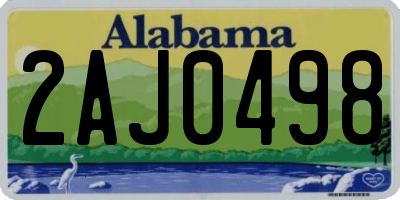 AL license plate 2AJ0498