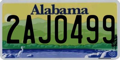 AL license plate 2AJ0499