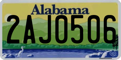 AL license plate 2AJ0506