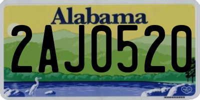 AL license plate 2AJ0520