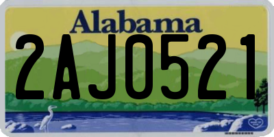 AL license plate 2AJ0521