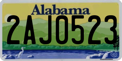 AL license plate 2AJ0523