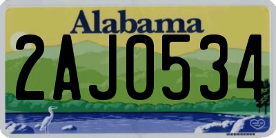 AL license plate 2AJ0534