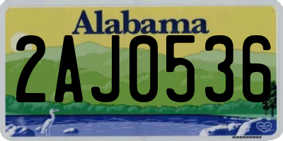 AL license plate 2AJ0536
