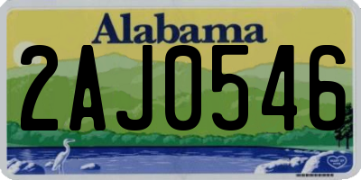 AL license plate 2AJ0546