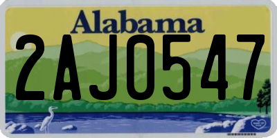 AL license plate 2AJ0547