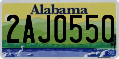 AL license plate 2AJ0550