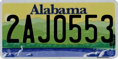 AL license plate 2AJ0553