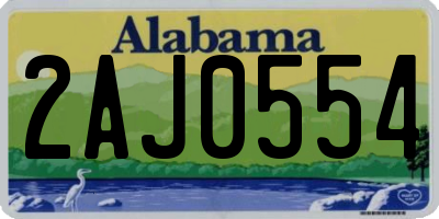 AL license plate 2AJ0554