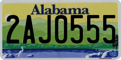 AL license plate 2AJ0555