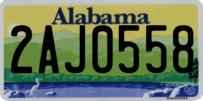 AL license plate 2AJ0558