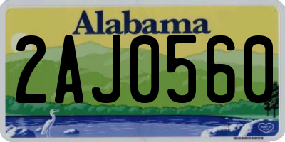 AL license plate 2AJ0560