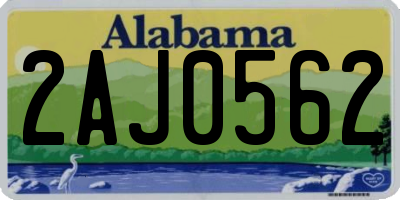 AL license plate 2AJ0562