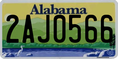 AL license plate 2AJ0566