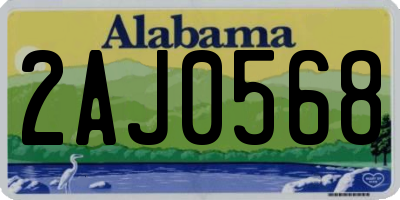 AL license plate 2AJ0568