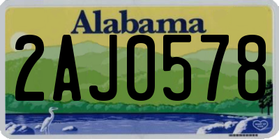 AL license plate 2AJ0578