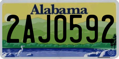 AL license plate 2AJ0592