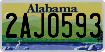 AL license plate 2AJ0593