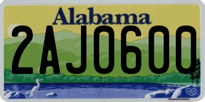 AL license plate 2AJ0600