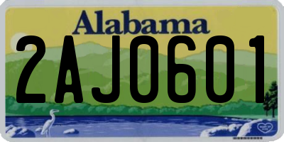 AL license plate 2AJ0601