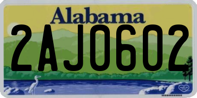 AL license plate 2AJ0602