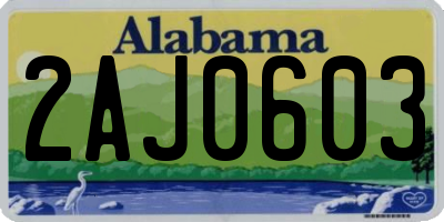 AL license plate 2AJ0603