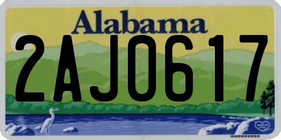 AL license plate 2AJ0617