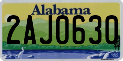 AL license plate 2AJ0630