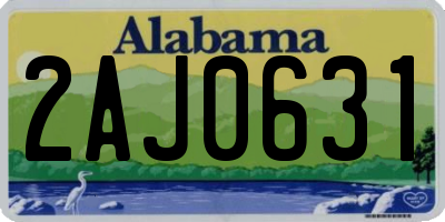 AL license plate 2AJ0631